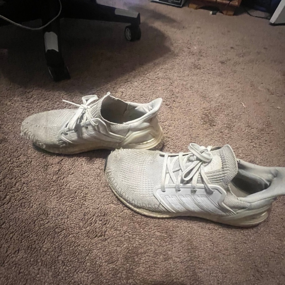 Adidas Cloud White/Cloud White Ultraboost 20 Athletic Sneakers